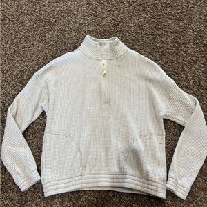 Aerie Cream Half-Zip Sweater